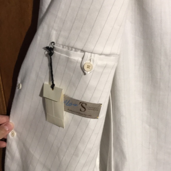 White Banana Republic Linen Blazer - Picture 4 of 11